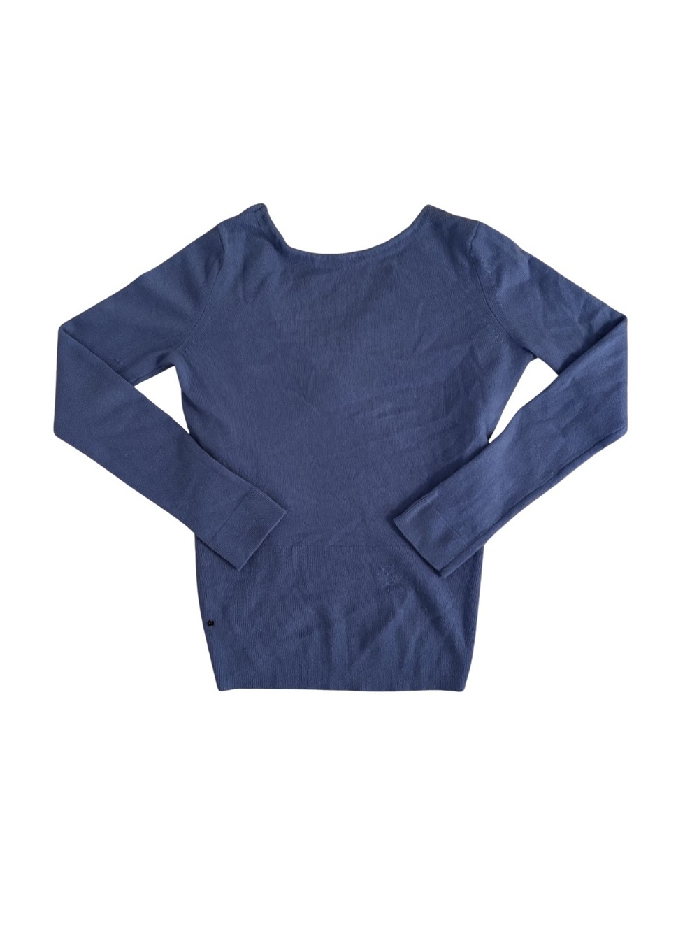Halston Heritage Cashmere Back Drape Sweater in Periwinkle